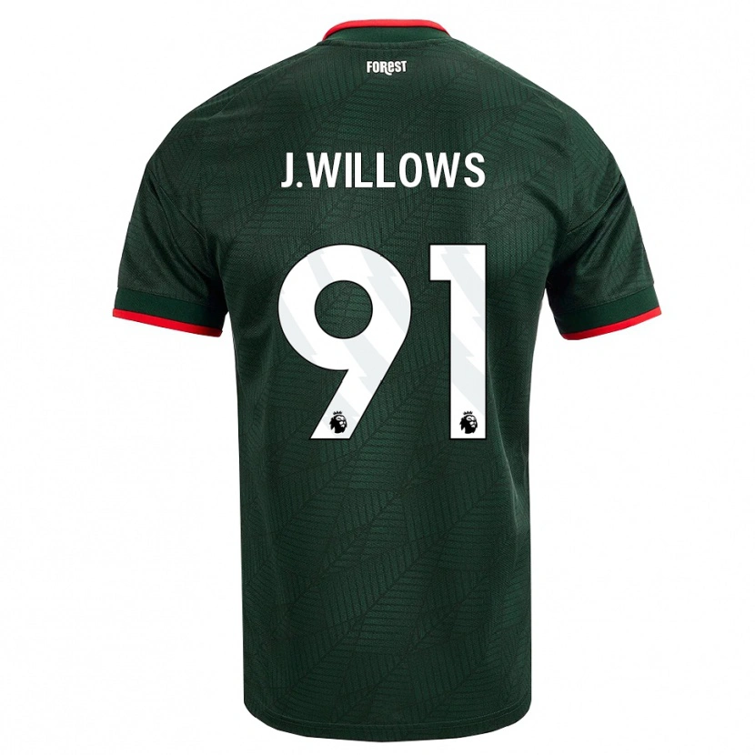 Danxen Criança Camisola Jordan Willows #91 Verde Escuro Vermelho Alternativa 2026/27 Camisa Brasil