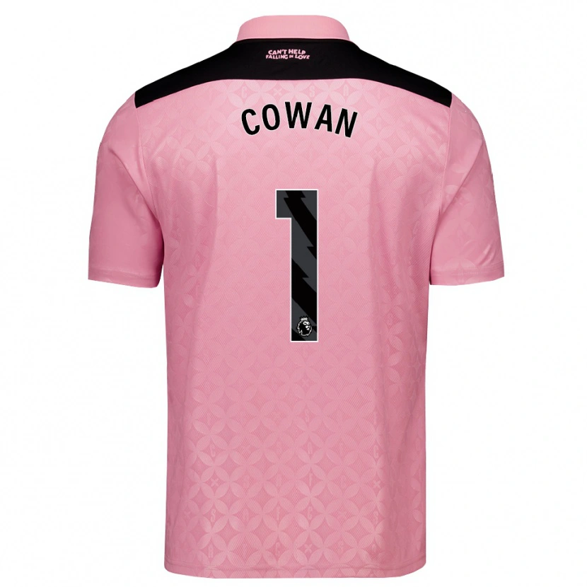 Danxen Criança Camisola Joe Cowan #1 Lightpink Preto Alternativa 2026/27 Camisa Brasil