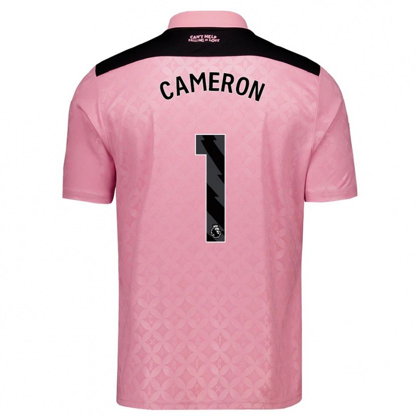 Danxen Criança Camisola Dan Cameron #1 Lightpink Preto Alternativa 2026/27 Camisa Brasil