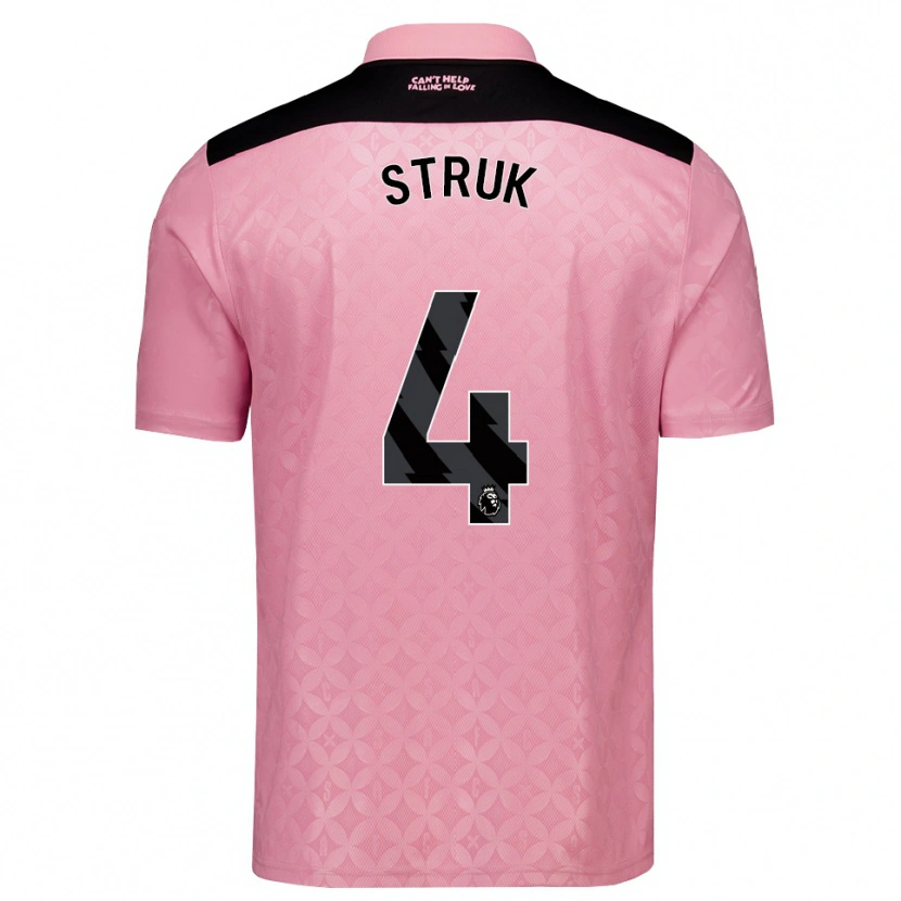 Danxen Criança Camisola Ivan Struk #4 Lightpink Preto Alternativa 2026/27 Camisa Brasil