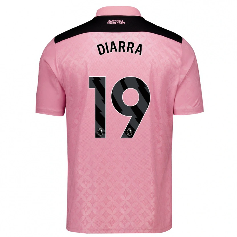 Danxen Criança Camisola Habib Diarra #19 Lightpink Preto Alternativa 2026/27 Camisa Brasil