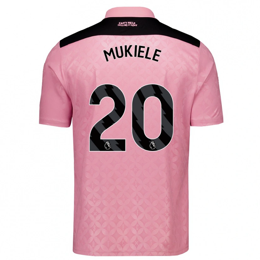 Danxen Criança Camisola Nordi Mukiele #20 Lightpink Preto Alternativa 2026/27 Camisa Brasil