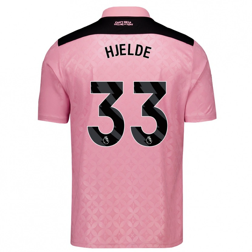 Danxen Criança Camisola Leo Fuhr Hjelde #33 Lightpink Preto Alternativa 2026/27 Camisa Brasil