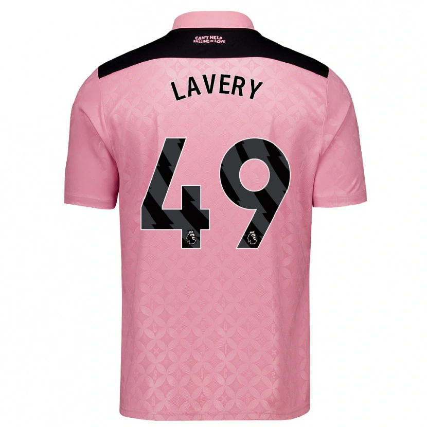 Danxen Criança Camisola Thomas Lavery #49 Lightpink Preto Alternativa 2026/27 Camisa Brasil