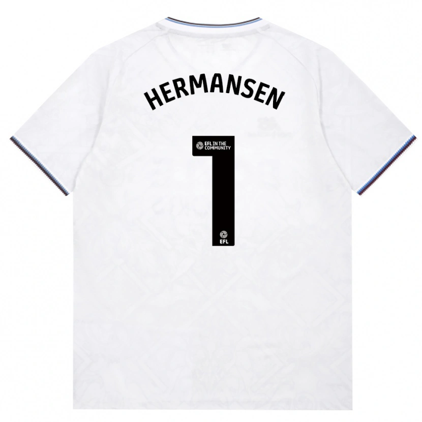Danxen Criança Camisola Mads Hermansen #1 Borgonha Branco Alternativa 2026/27 Camisa Brasil