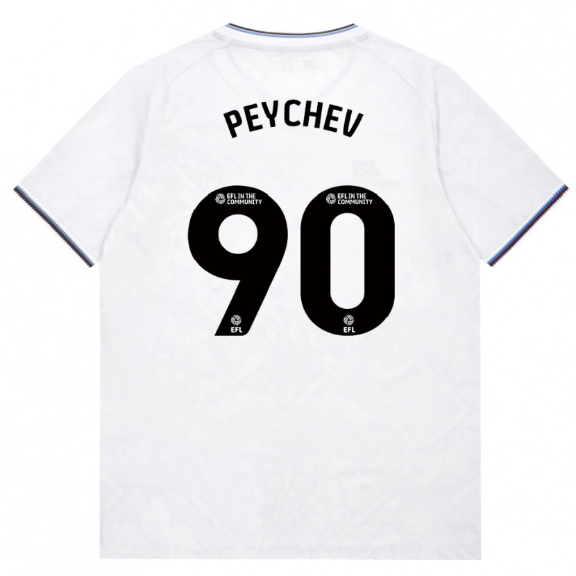 Danxen Criança Camisola Martin Peychev #90 Borgonha Branco Alternativa 2026/27 Camisa Brasil