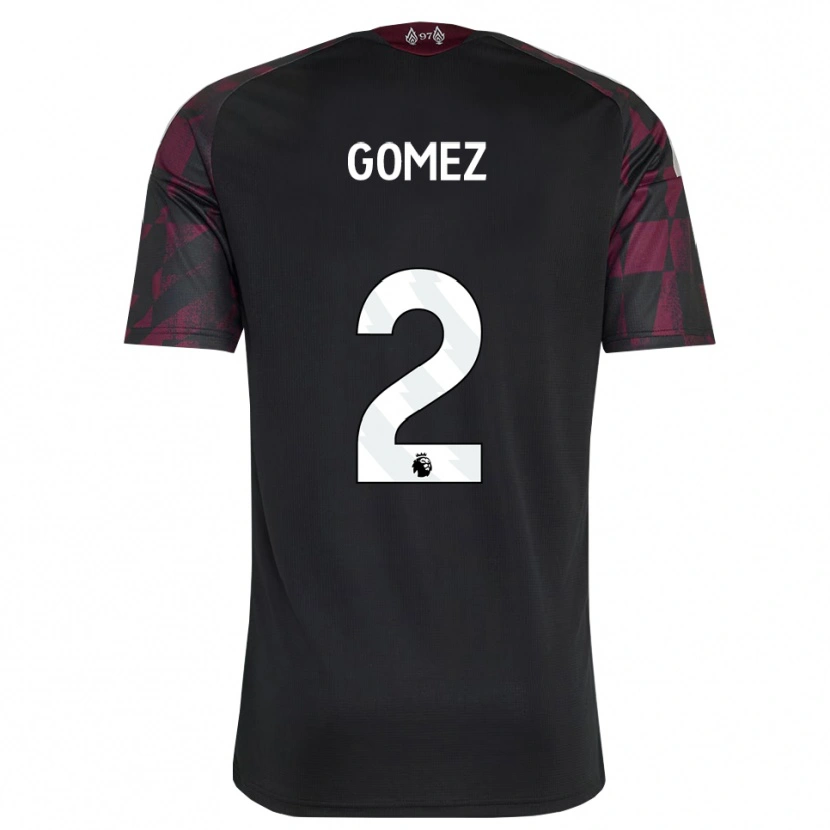 Danxen Criança Camisola Joe Gomez #2 Preto Branco Roxo Terceiro 2026/27 Camisa Brasil