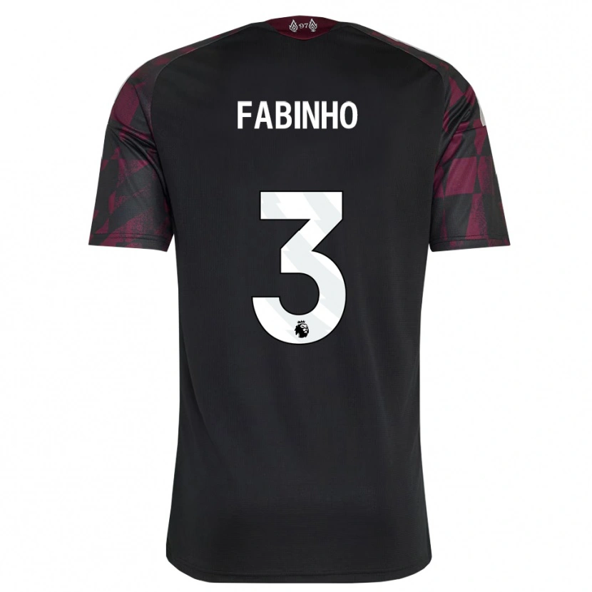 Danxen Criança Camisola Fabinho #3 Preto Branco Roxo Terceiro 2026/27 Camisa Brasil