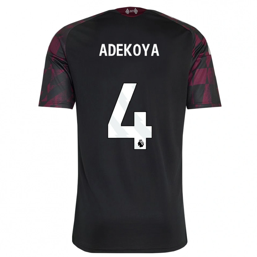 Danxen Criança Camisola Noah Adekoya #4 Preto Branco Roxo Terceiro 2026/27 Camisa Brasil