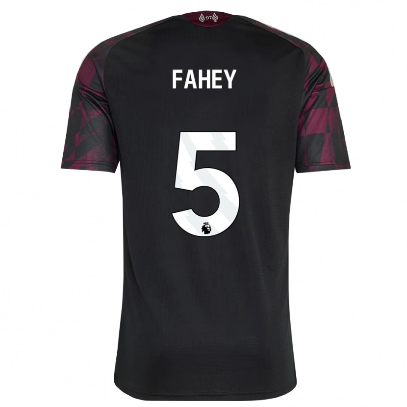 Danxen Criança Camisola Niamh Fahey #5 Preto Branco Roxo Terceiro 2026/27 Camisa Brasil