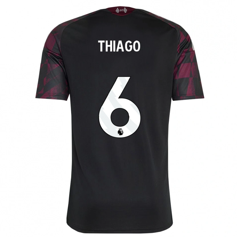 Danxen Criança Camisola Thiago #6 Preto Branco Roxo Terceiro 2026/27 Camisa Brasil