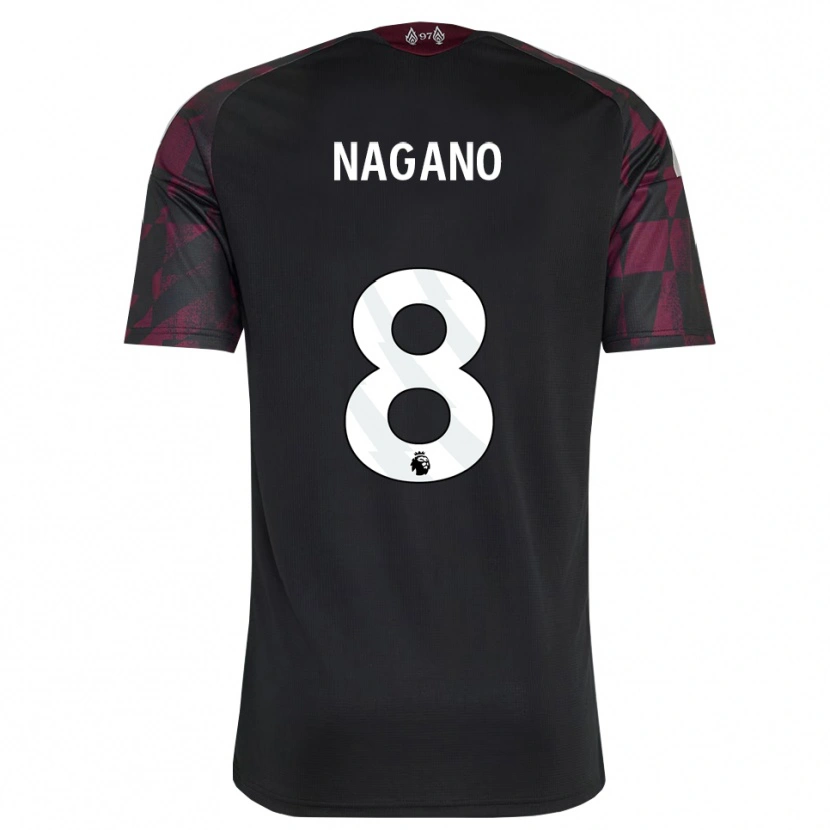 Danxen Criança Camisola Fūka Nagano #8 Preto Branco Roxo Terceiro 2026/27 Camisa Brasil