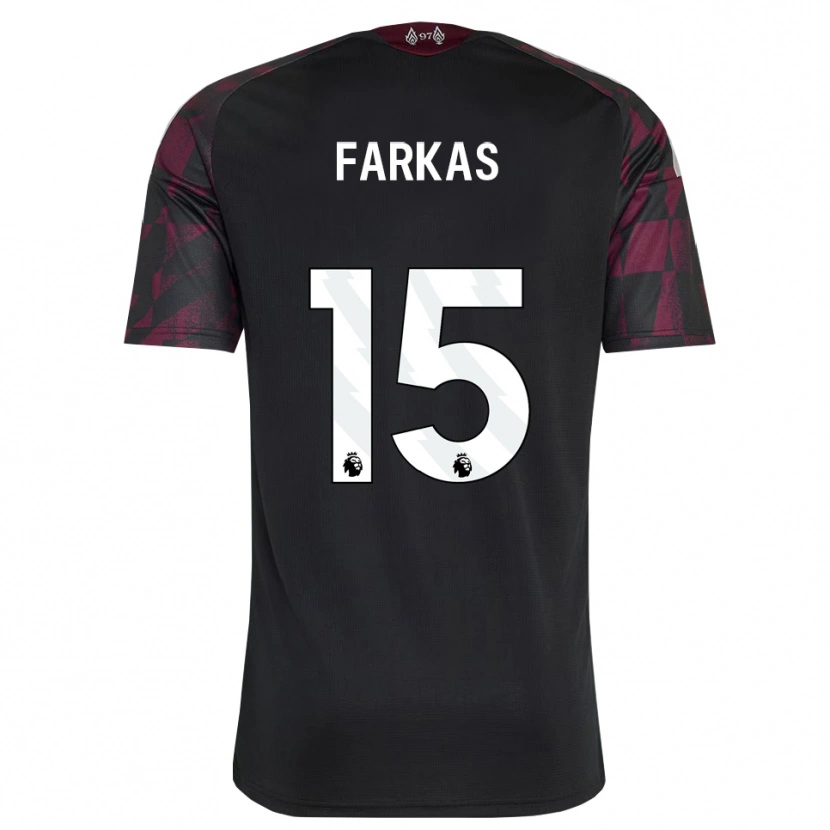 Danxen Criança Camisola Erik Farkas #15 Preto Branco Roxo Terceiro 2026/27 Camisa Brasil