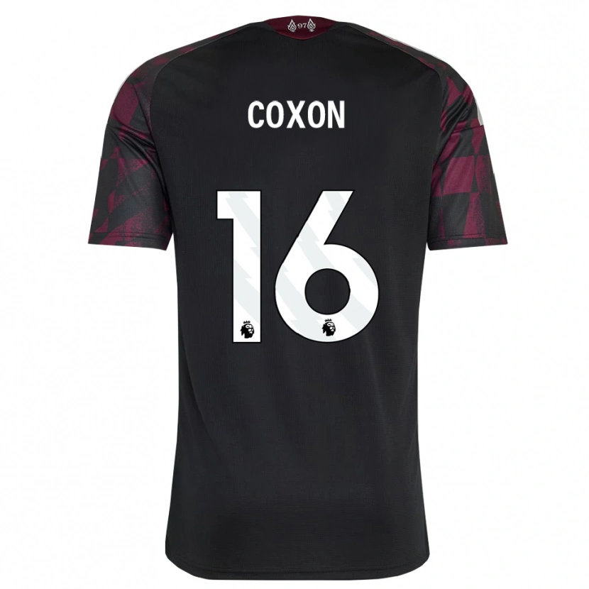 Danxen Criança Camisola Zak Coxon #16 Preto Branco Roxo Terceiro 2026/27 Camisa Brasil