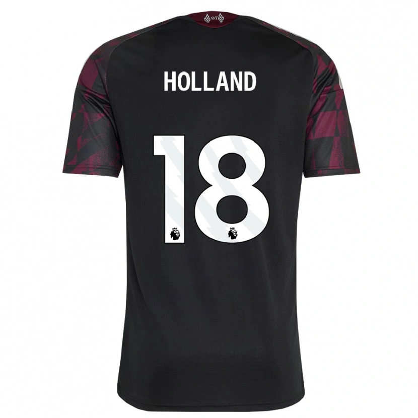 Danxen Criança Camisola Ceri Holland #18 Preto Branco Roxo Terceiro 2026/27 Camisa Brasil