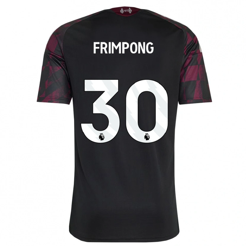 Danxen Criança Camisola Jeremie Frimpong #30 Preto Branco Roxo Terceiro 2026/27 Camisa Brasil