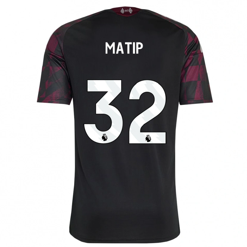 Danxen Criança Camisola Joel Matip #32 Preto Branco Roxo Terceiro 2026/27 Camisa Brasil