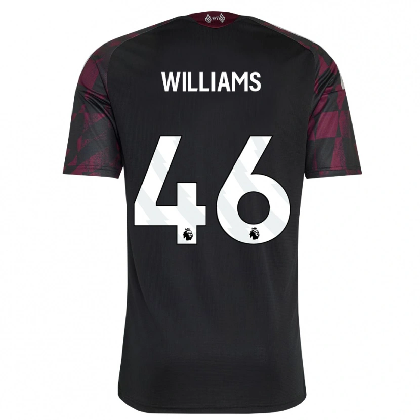 Danxen Criança Camisola Rhys Williams #46 Preto Branco Roxo Terceiro 2026/27 Camisa Brasil