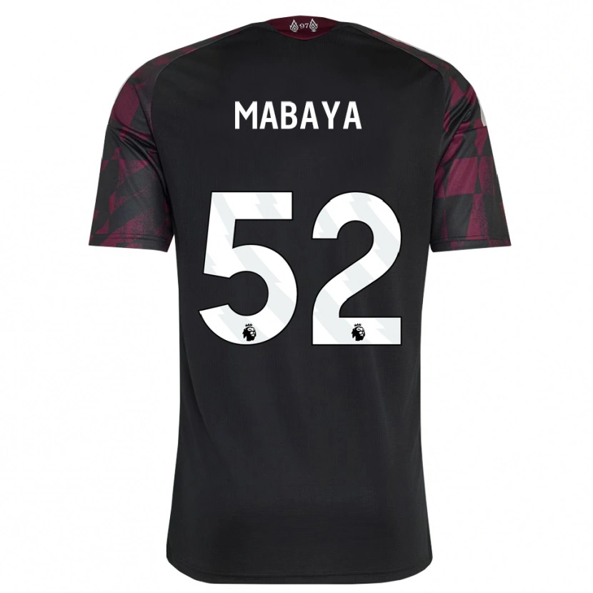 Danxen Criança Camisola Isaac Mabaya #52 Preto Branco Roxo Terceiro 2026/27 Camisa Brasil