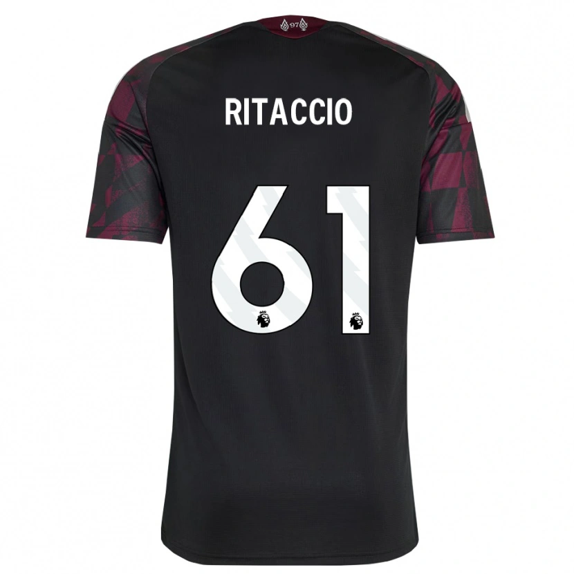 Danxen Criança Camisola Matteo Ritaccio #61 Preto Branco Roxo Terceiro 2026/27 Camisa Brasil