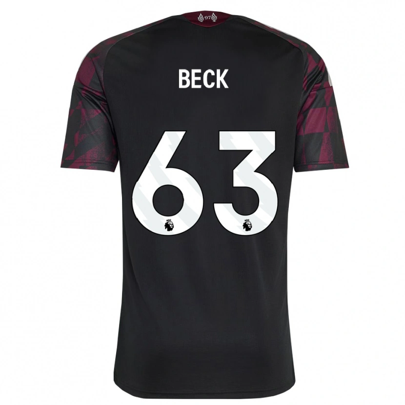 Danxen Criança Camisola Owen Beck #63 Preto Branco Roxo Terceiro 2026/27 Camisa Brasil