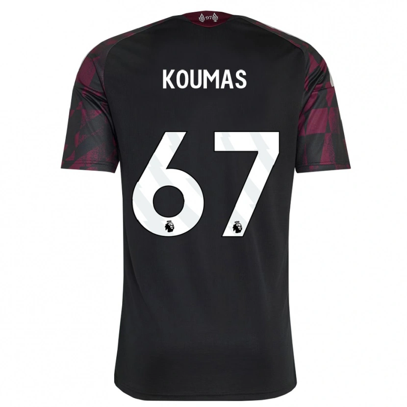Danxen Criança Camisola Lewis Koumas #67 Preto Branco Roxo Terceiro 2026/27 Camisa Brasil