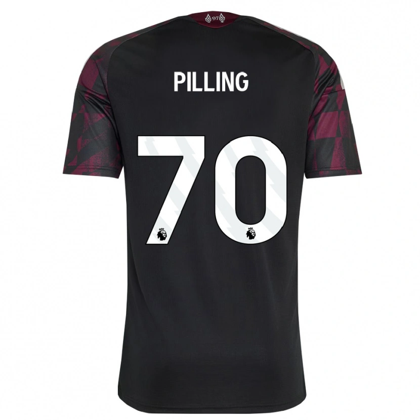 Danxen Criança Camisola Tommy Pilling #70 Preto Branco Roxo Terceiro 2026/27 Camisa Brasil