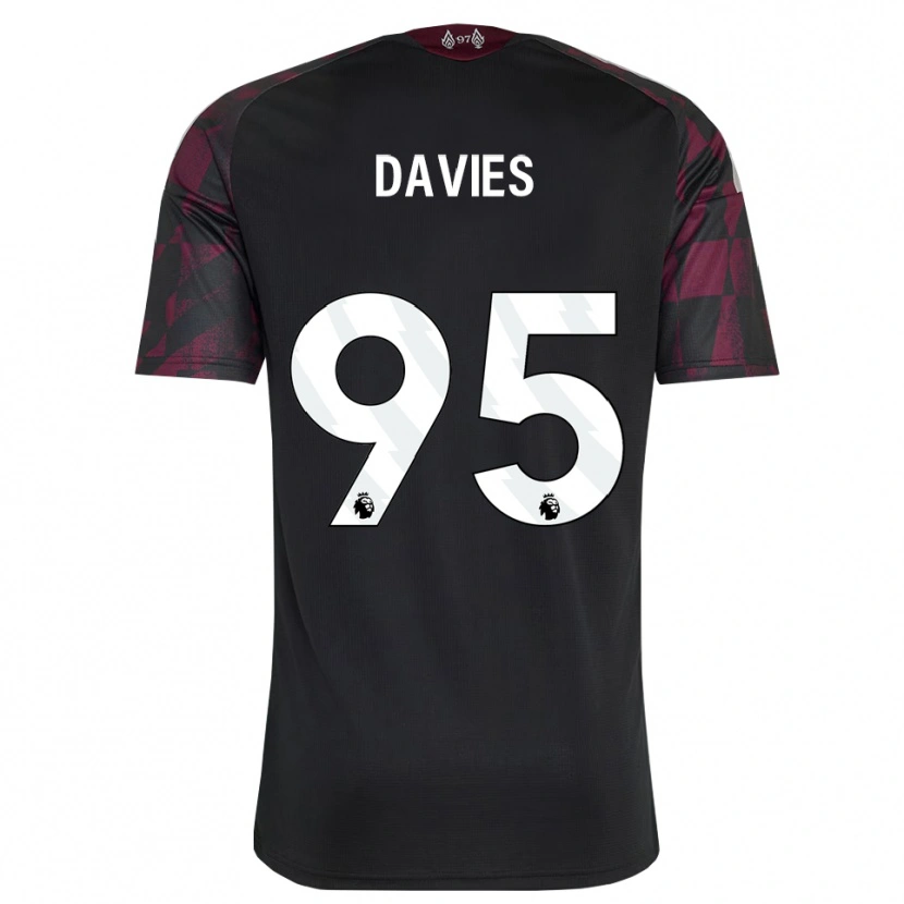 Danxen Criança Camisola Harvey Davies #95 Preto Branco Roxo Terceiro 2026/27 Camisa Brasil