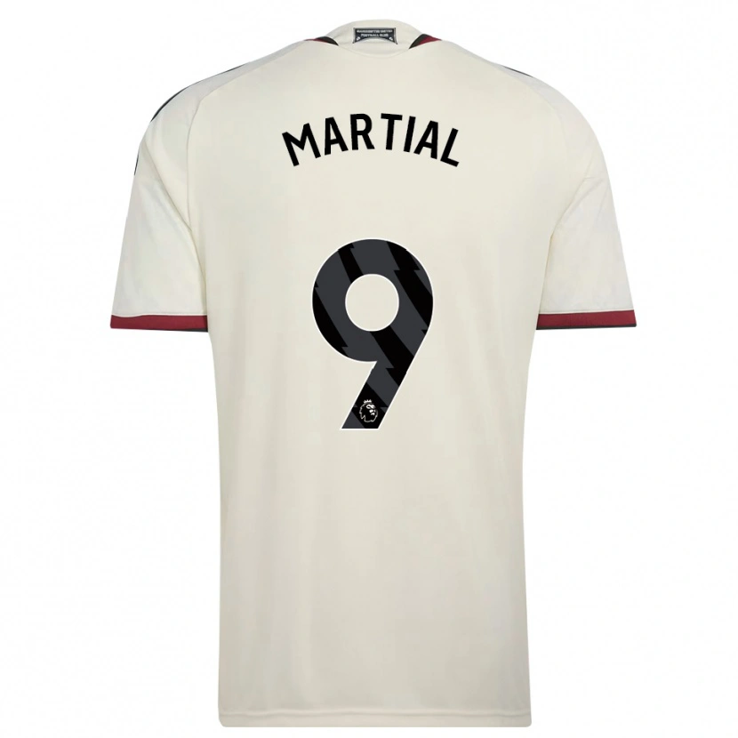 Danxen Criança Camisola Anthony Martial #9 Beige Preto Vermelho Terceiro 2026/27 Camisa Brasil