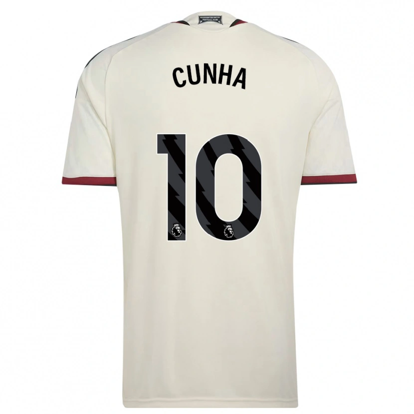 Danxen Criança Camisola Matheus Cunha #10 Beige Preto Vermelho Terceiro 2026/27 Camisa Brasil