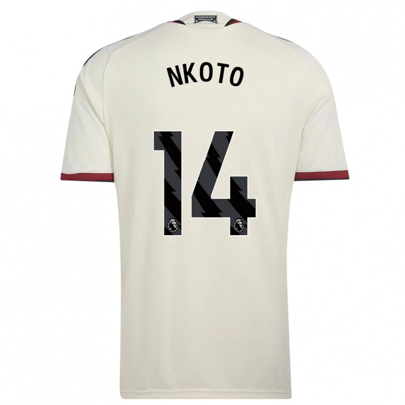 Danxen Criança Camisola Bassirou Nkoto #14 Beige Preto Vermelho Terceiro 2026/27 Camisa Brasil