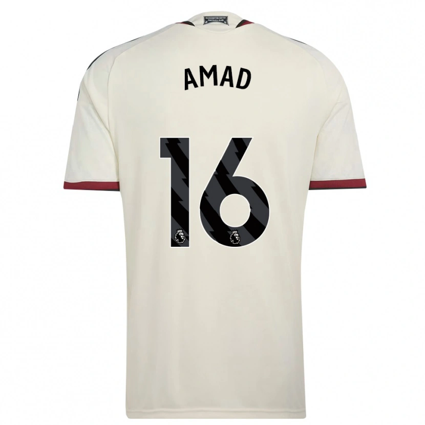 Danxen Criança Camisola Amad Diallo #16 Beige Preto Vermelho Terceiro 2026/27 Camisa Brasil