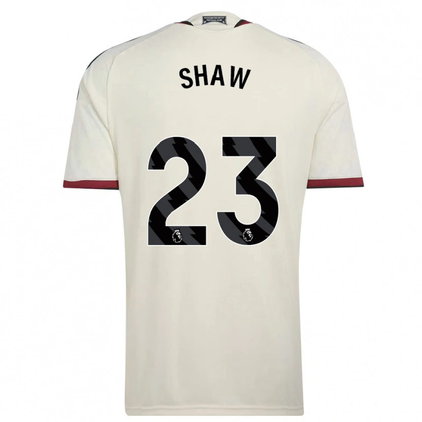 Danxen Criança Camisola Luke Shaw #23 Beige Preto Vermelho Terceiro 2026/27 Camisa Brasil