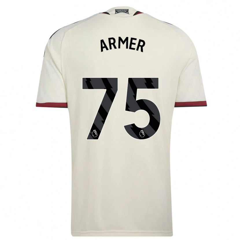 Danxen Criança Camisola Daniel Armer #75 Beige Preto Vermelho Terceiro 2026/27 Camisa Brasil