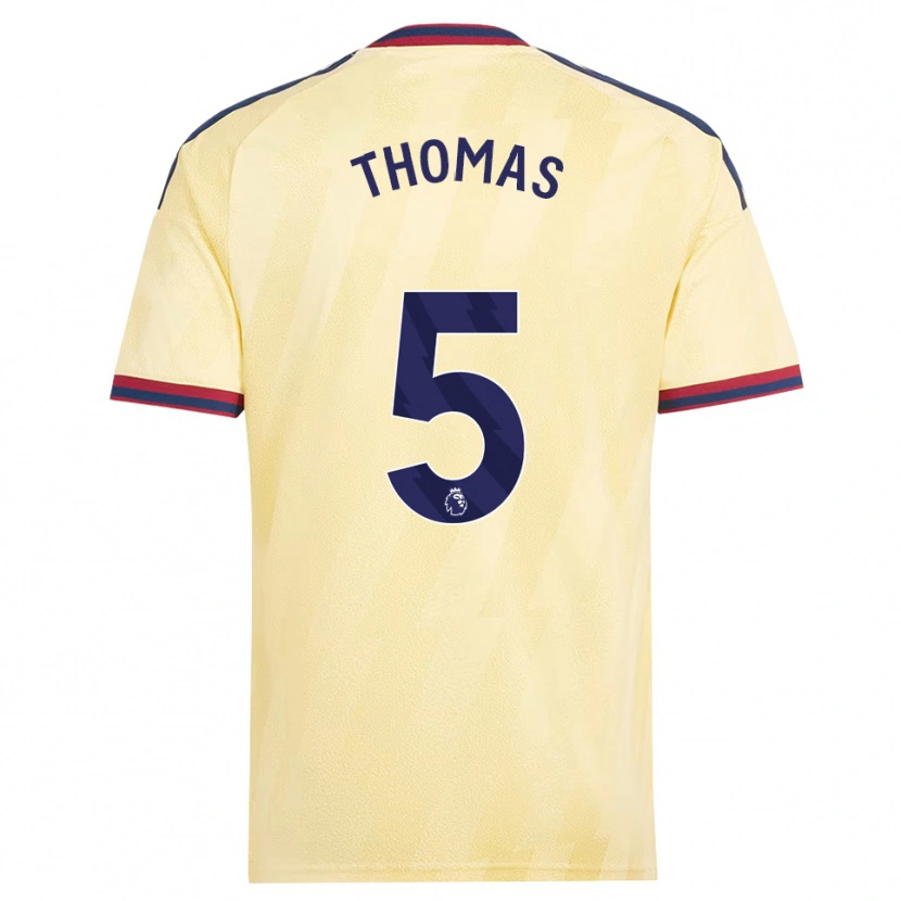 Danxen Criança Camisola Thomas Partey #5 Amarelo Claro Midnightblue Terceiro 2026/27 Camisa Brasil