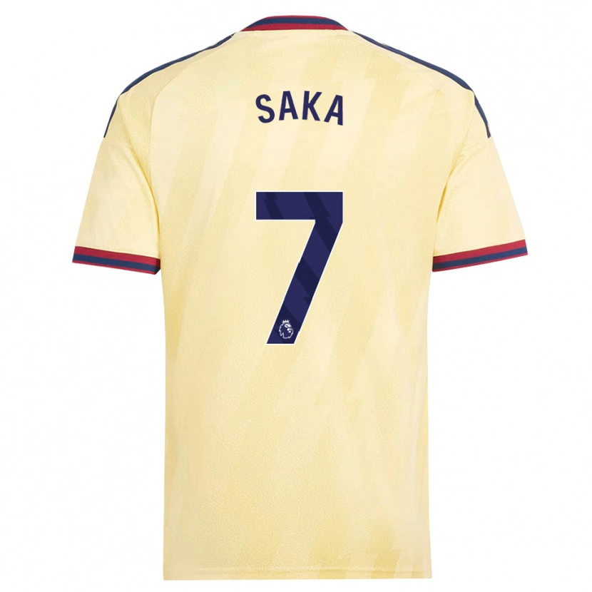Danxen Criança Camisola Bukayo Saka #7 Amarelo Claro Midnightblue Terceiro 2026/27 Camisa Brasil