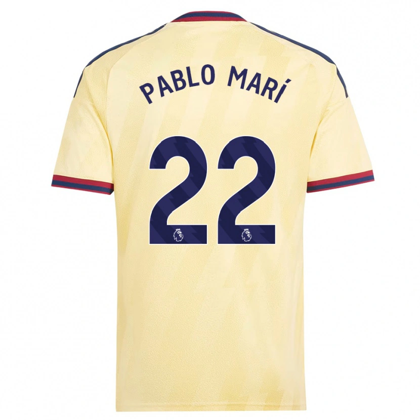Danxen Criança Camisola Pablo Mari #22 Amarelo Claro Midnightblue Terceiro 2026/27 Camisa Brasil