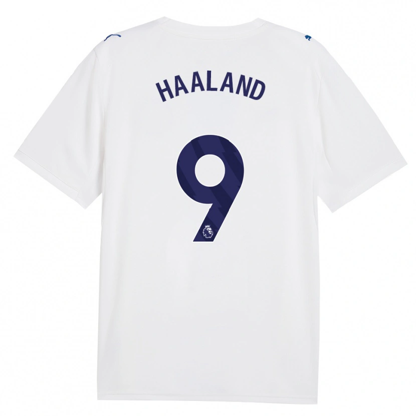 Danxen Criança Camisola Erling Haaland #9 Marinha Branco Terceiro 2026/27 Camisa Brasil