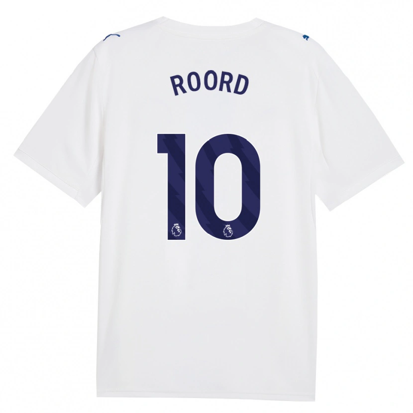 Danxen Criança Camisola Jill Roord #10 Marinha Branco Terceiro 2026/27 Camisa Brasil