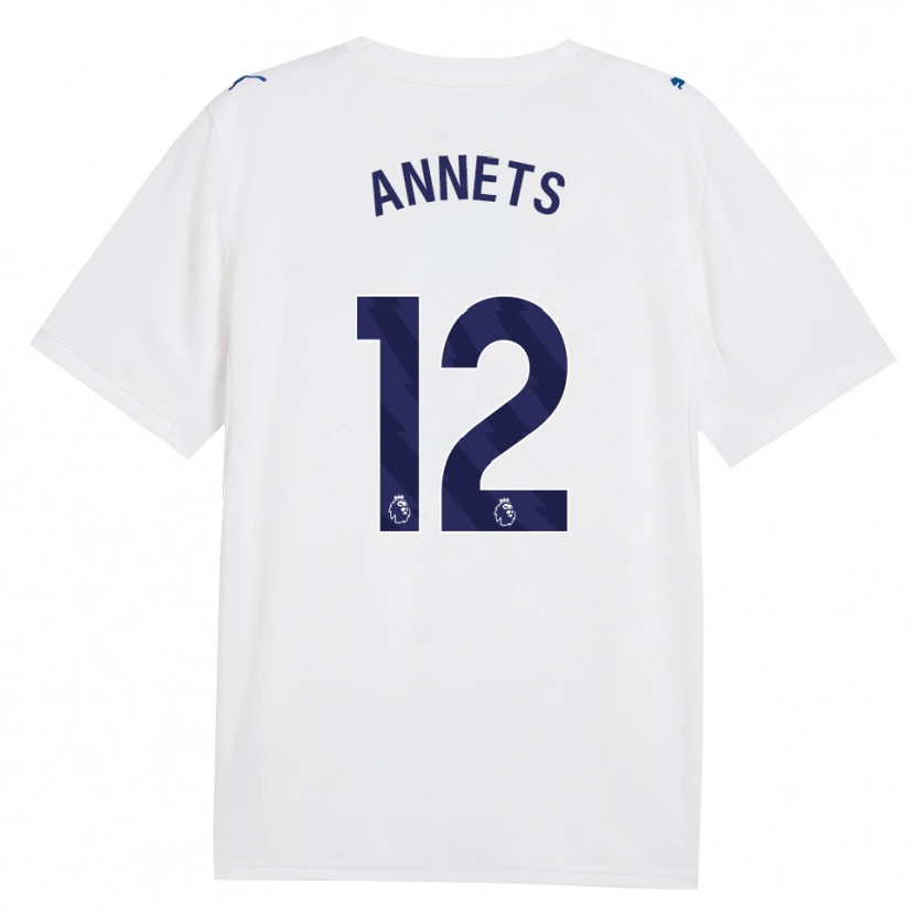 Danxen Criança Camisola Eve Annets #12 Marinha Branco Terceiro 2026/27 Camisa Brasil