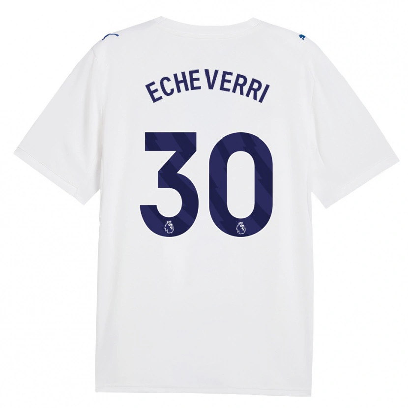 Danxen Criança Camisola Claudio Echeverri #30 Marinha Branco Terceiro 2026/27 Camisa Brasil