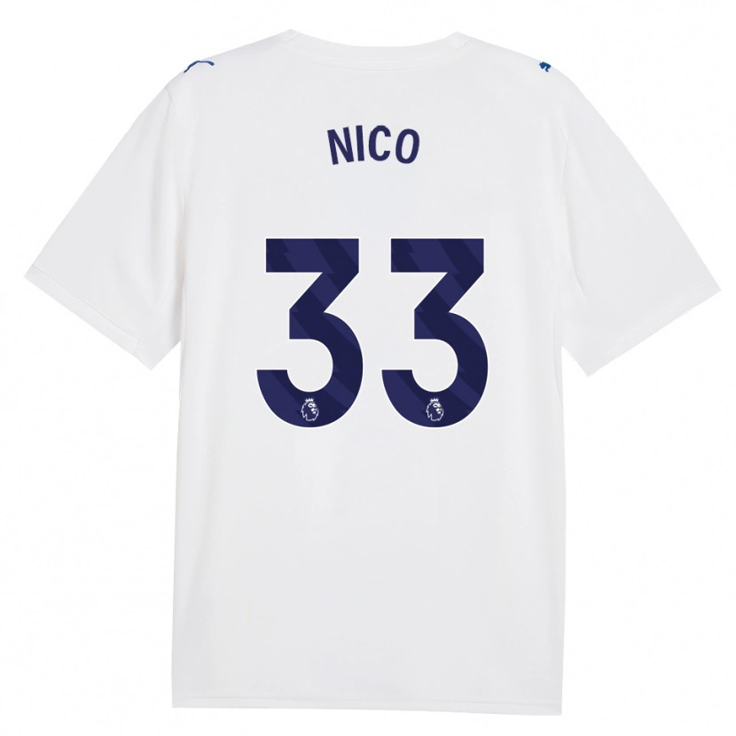 Danxen Criança Camisola Nico O'reilly #33 Marinha Branco Terceiro 2026/27 Camisa Brasil