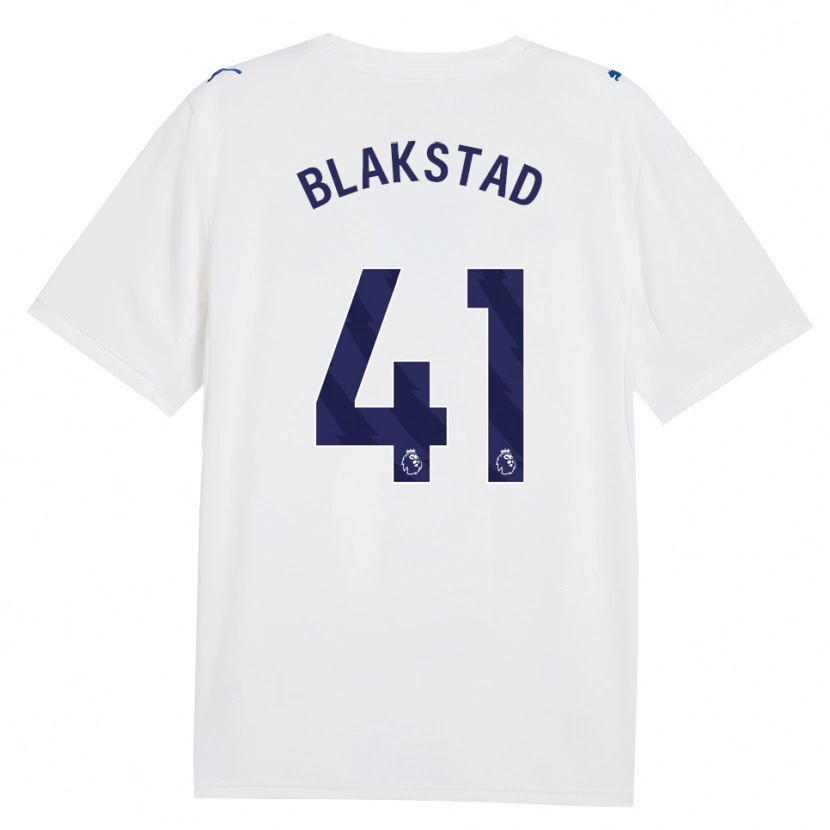 Danxen Criança Camisola Julie Blakstad #41 Marinha Branco Terceiro 2026/27 Camisa Brasil