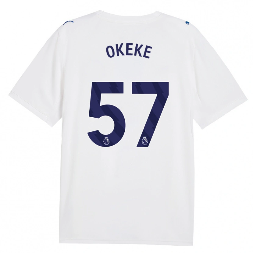 Danxen Criança Camisola Michael Okeke #57 Marinha Branco Terceiro 2026/27 Camisa Brasil