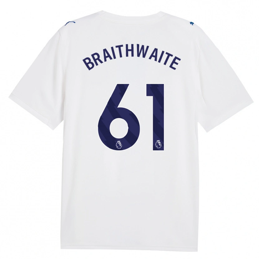 Danxen Criança Camisola Kaden Braithwaite #61 Marinha Branco Terceiro 2026/27 Camisa Brasil