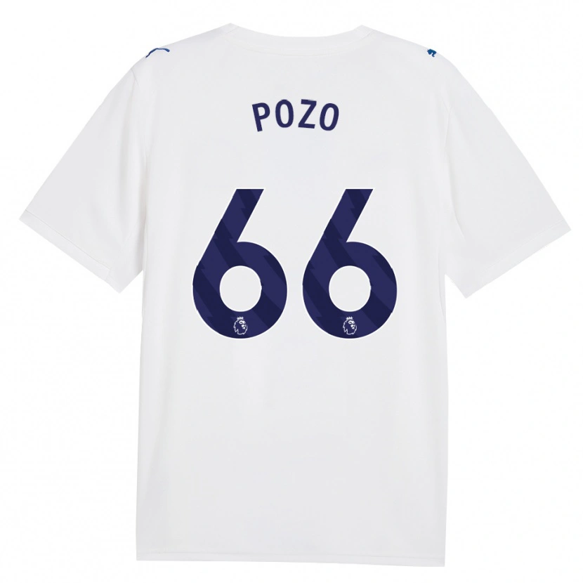 Danxen Criança Camisola Iker Pozo #66 Marinha Branco Terceiro 2026/27 Camisa Brasil