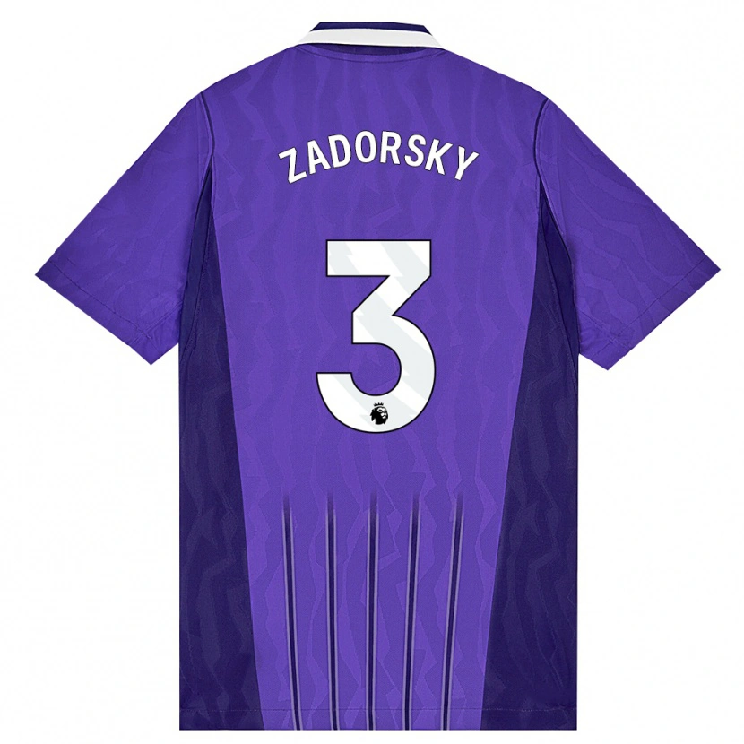 Danxen Criança Camisola Shelina Zadorsky #3 Roxo Branco Terceiro 2026/27 Camisa Brasil