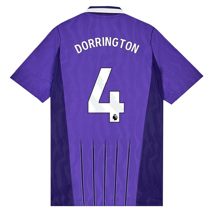 Danxen Criança Camisola Alfie Dorrington #4 Roxo Branco Terceiro 2026/27 Camisa Brasil