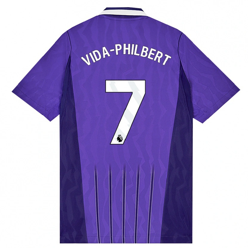 Danxen Criança Camisola Joel Philbert #7 Roxo Branco Terceiro 2026/27 Camisa Brasil