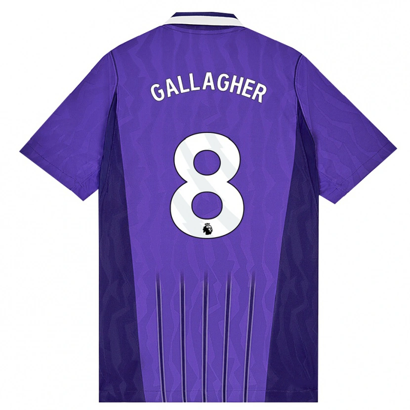 Danxen Criança Camisola Conor Gallagher #8 Roxo Branco Terceiro 2026/27 Camisa Brasil